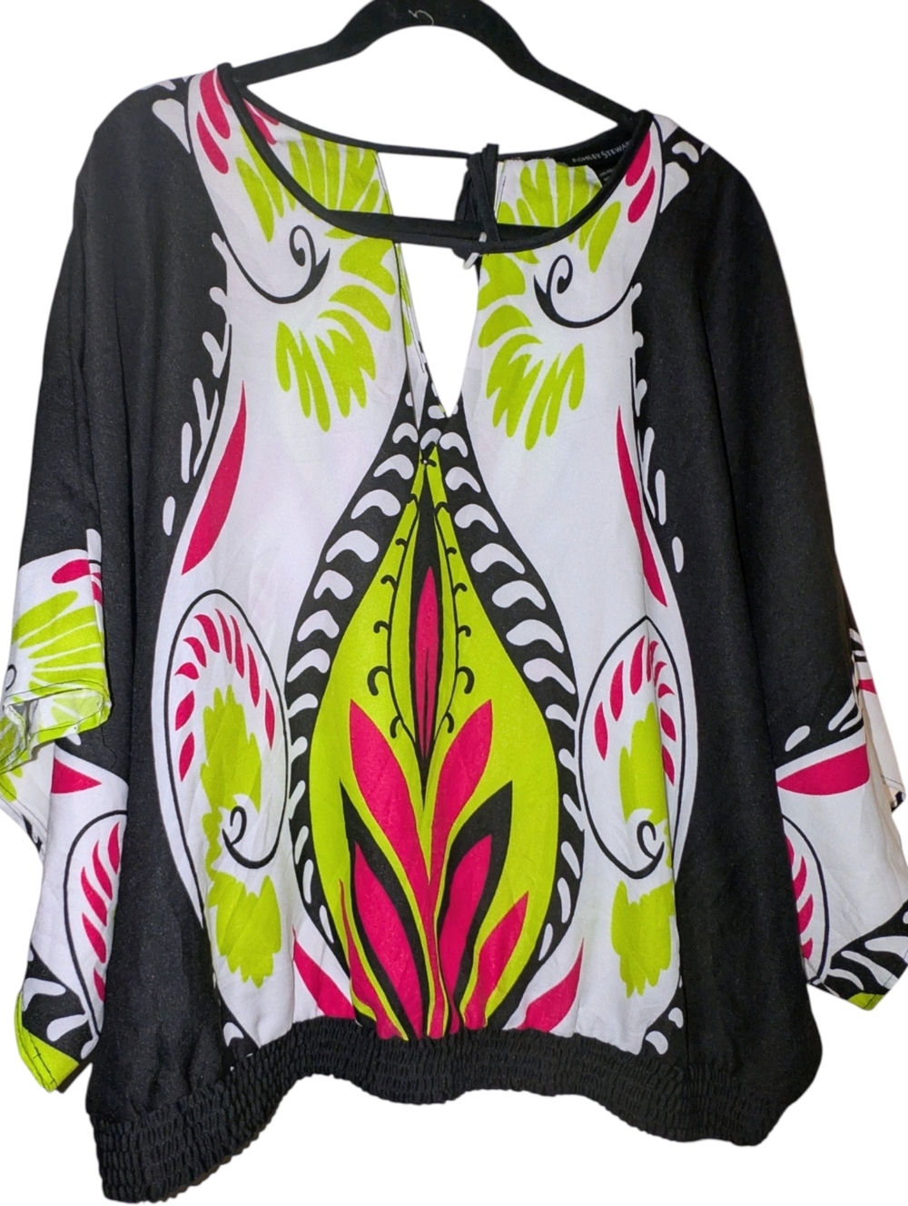 Ashley Stewart Abstract Paisley Dolman Sleeve Top Plus Size 18/20 EUC